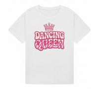 Dancing Queen Disco Music Dance Loose Fit Womens T-Shirt Graphic Novelty Retro Glitter Style Ladies Tee for Party Events and Music Lover Fashion Apparel