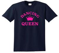 Dancing Queen Kids T-Shirt Funny Girls Dancer Gift Present Novelty Top Tee(Navy,5-6 Years)