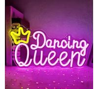 Dancing Queen Neon Sign Dancing Queen Party Decorations Dance Studio Led Neon Sign for Wall Decor Dimmable Neon Light Up Sign for Dance Lovers Ballroom Dancing Party Bar Girl Dance Room Club
