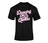 Dancing Queen Retro Disco Style T Shirt 70s 80s Vintage Party top For Kids And Adults Black S Style2