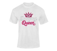 Dancing Queen Retro Disco Style T Shirt 70s 80s Vintage Party top For Kids And Adults White S Style1