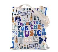 Dancing Queen Tote Bag Thank You For The Music Handbag Mamma Musical Reusable Grocery Shopping Bag Mamma Fans Gift (The Music Tote)