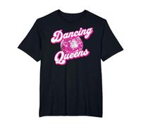 Dancing Queens Bachelorette Pride Party 70s Matching Group T-Shirt, Men's Big and Tall, Black, 4X Tall