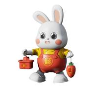 Dancing Rabbit Device - abs silicone build, colorful lighting effects, music song playback, motion swing movement | early language engagement home learning activity entertainment rhythmic development