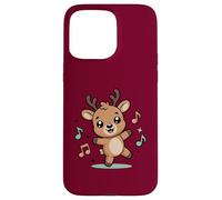 Dancing Reindeer With Music Notes Case for iPhone 15 Pro Max
