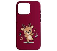 Dancing Reindeer With Music Notes Case for iPhone 16 Pro