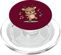 Dancing Reindeer With Music Notes PopSockets PopGrip for MagSafe