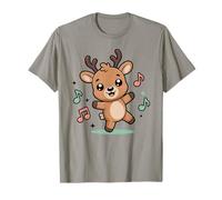 Dancing Reindeer with Music Notes T-Shirt