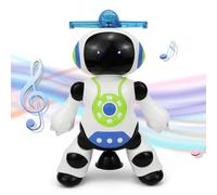 Dancing Robot Toy, Humanoid Shape Rock Robot - Singing, Swinging Limbs, Colorful LED Lights & 360° Rotating Effects, Fun Interactive Electronic Gift for Kids (1Pc)