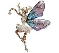 Dancing s Brooches 2-Color Transparent Wings Angel Pin Brooches For Women Lady Party Corsage Fashion Wedding Jewelry Gifts Practical design