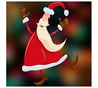 Dancing Santa' Christmas Window Cling Sticker Decoration by Stickers4 (Medium)