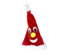 Dancing Santa Claus Hat - Electric Christmas Decoration, Musical Moving Headwear | Light Up Animated Santa Hats for Parties, Soft Plush Holiday Toy for Adults, Festive Dance Accessory for Kids