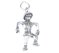 Dancing Scarecrow sterling silver charm .925 x 1 Scarecrows Scare Crow