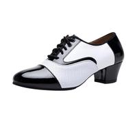 Dancing Shoes for Man,Adult Men's Dancing Shoes,Latin Salsa Ballroom Practice Sneaker for Man,Mens Ballroom Practice Dance Sneakers,Breathable,Low Heel,Lace-Up,for Stage,Outdoor