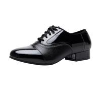 Dancing Shoes for Man,Adult Men's Dancing Shoes,Latin Salsa Ballroom Practice Sneaker for Man,Mens Ballroom Practice Dance Sneakers,Breathable,Low Heel,Lace-Up,for Stage,Outdoor