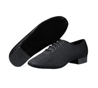 Dancing Shoes for Men,Adult Men's Dancing,Latin Salsa Ballroom Practice Lace Up Man's Dance Shoes,Black,Soft,Low Heel,Lace-Up,Modern,for Stage,Waltz