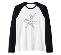 Dancing Shoes Line Art Dancer Raglan Baseball Tee