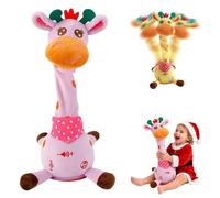 Dancing Singing Talking Giraffe Toy, Interactive Baby Toy with Volume Control, Educational Giraffe Plush Toys for Kids Toddlers 0-6 Year Old (Pink)
