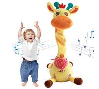 Dancing Singing Talking Giraffe Toy, It Can Repeat What You Say and Has Volume Control Functionality; It's Interactive for Infants Toddlers, Encouraging Them to Speak (Yellow / Remote control version)