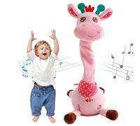 Dancing Singing Talking Giraffe Toy, It Can Repeat What You Say and Has Volume Control Functionality; It's Interactive for Infants Toddlers, Encouraging Them to Speak (Pink / Remote control version)