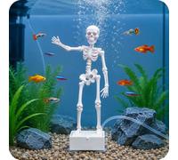 Dancing Skeleton Aquarium Bubbler, Fish Tank Bubbler (White)