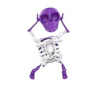 Dancing Skeleton - Clockwork Swinging 3D Skeleton Model | Halloween Wind Up Skull Toy for Living Room Kid Room Teens Youth Bedroom Bookshelf