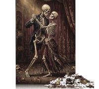 Dancing Skeleton Couple Ballroom Wooden Jigsaw Puzzle 1000 Pieces