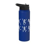 Dancing Skeleton Crazy Pose Skelet Dance Halloween Boys Stainless Steel Insulated Water Bottle