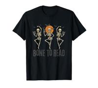 Dancing Skeleton Creepy and Spooky Halloween Design Shadows T-Shirt