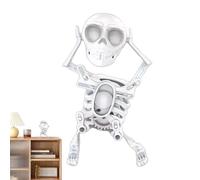 Dancing Skeleton Toy, 3D Shaking Skull Doll, 3D Swinging Wind Up Skeleton Desktop Spring Clockwork Toy Desktop Birthday Halloween Decoration for Teens, Boys, Girls, Women, Men