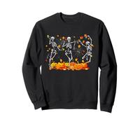 Dancing Skeletons Dance Challenge Autumn Pumpkin Halloween Sweatshirt