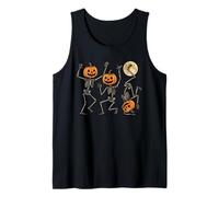 Dancing Skeletons Halloween Spooky Dance of The Dead Macabre Tank Top