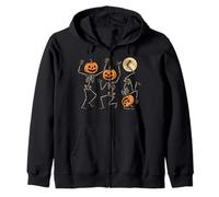 Dancing Skeletons Halloween Spooky Dance of the Dead Macabre Zip Hoodie