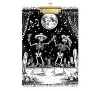 Dancing Skeletons In The Moonlight Pad Women Hard Board For Nursing Students Trade Quest Size 9 x 12