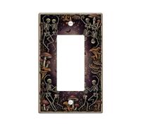 Dancing Skeletons Mushroom Forest Skeleton Single Rocker Light Switch Cover
