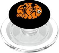 Dancing Skeletons Pumpkin Halloween Vibes PopSockets PopGrip for MagSafe