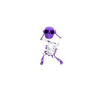 Dancing Skull Toy,Mini 3D Print Shaking Skull Doll,No Need Battery Wind Up Skeleton Dancing Toys,Kids Toddlers Desktop Spring Clockwork Toys,Birthday Gift (Purple)