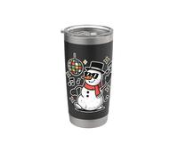 Dancing Snowman Disco Christmas Stainless Steel Insulated Tumbler