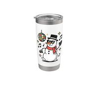 Dancing Snowman Disco Christmas Stainless Steel Insulated Tumbler