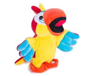 Dancing Soft Toy - Singing & Talking Soft Toy - Talks, plays the melody and flutters through the area (Parrot)