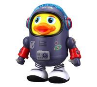 Dancing Space Duck - 12.15x14.9x19.4cm Interactive Robot Toy With Safe Colorful LED Lights, Fun Educational Play For Boys And Girls, Indoor And Outdoor Use, Classroom, Home, Party Activity