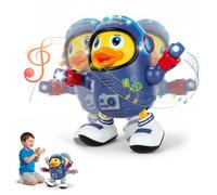 Dancing Space Duck Toy, Electric Dancing Musical Interactive Toy for Kids, Glowing Singing Walking Ducks with Music and LED Lights, Cute Astronaut Duck Robot Birthday Gifts