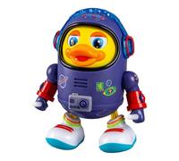 Dancing Space Duck Toy,Space Duck Dancing Musical Interactive Toy,Singing Walking Toys with Music LED Lights,Light Up Toys Crawling Ducks for Chrismas Birthday Gifts