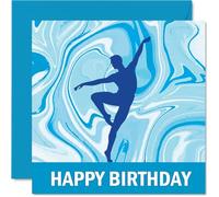Dancing Sport Birthday Cards - Boys in Sports - Happy Birthday Card for Boy Son Brother Grandson Nephew Uncle Cousin, 145mm Bday Greeting Cards