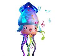 Dancing Squid Baby Girls Toy, Rechargeable Magic Electric Dancing Toy with Led Light and Music, Automatic Crawling Octopus Musical Toys for Birthday Valentines Day Gifts (Blue Colorful lighting)