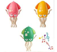 Dancing Squid Baby Toy - Interactive Crawling Octopus for Tummy Time, LED Light-Up Tentacles, Musical Movement, Smart Obstacle Avoidance, Fun Sensory Toy for Floor Play(3 Pack)