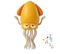 Dancing Squid Baby Toy - Interactive Crawling Octopus for Tummy Time, LED Light-Up Tentacles, Musical Movement, Smart Obstacle Avoidance, Fun Sensory Toy for Floor Play(Yellow)