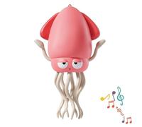 Dancing Squid Baby Toy - Interactive Crawling Octopus for Tummy Time, LED Light-Up Tentacles, Musical Movement, Smart Obstacle Avoidance, Fun Sensory Toy for Floor Play(Pink)