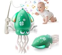 Dancing Squid Toy,Funny Electric Dancing Octopus Toy with LED & Music,Crawling Octopus for Stress Relief & Kids,Magic Squid Tummy Time Toy For Boys Girls Birthday Gifts