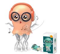Dancing Squid Toy, Playful Automatic Evasion Crawling Dancing Octopus, Smart Tentacle Explorer, with Music And Light (Orange)